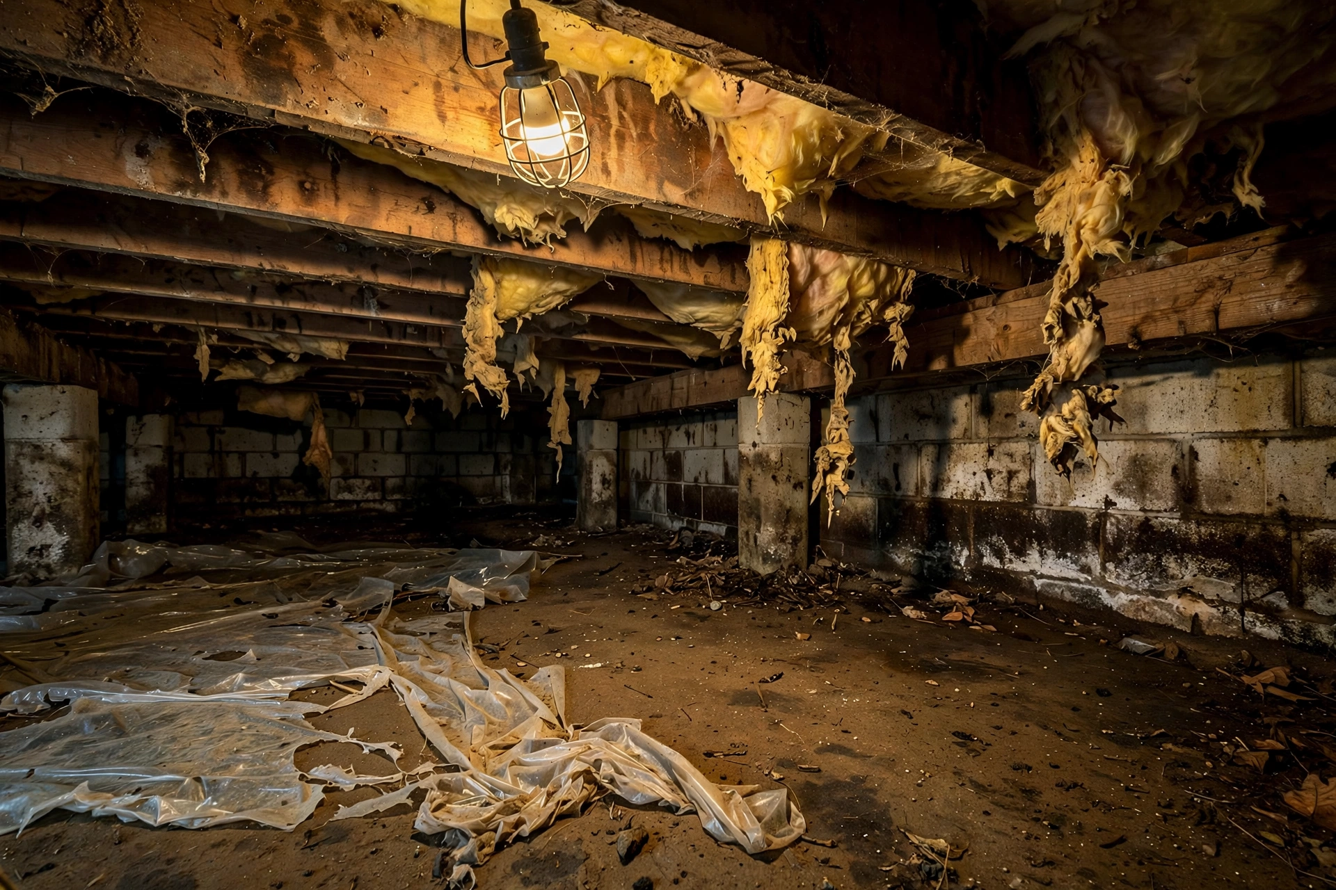 Before photo,  Crawl Space Encapsulation in Enfield Chase, by Bowie Foundation Repair Company