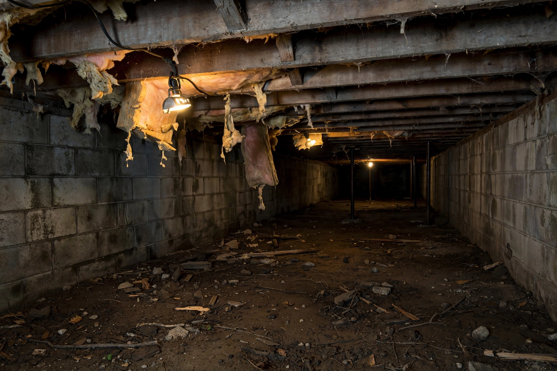 Before photo, Crawl Space Encapsulation in Fairwood, by Bowie Foundation Repair Company