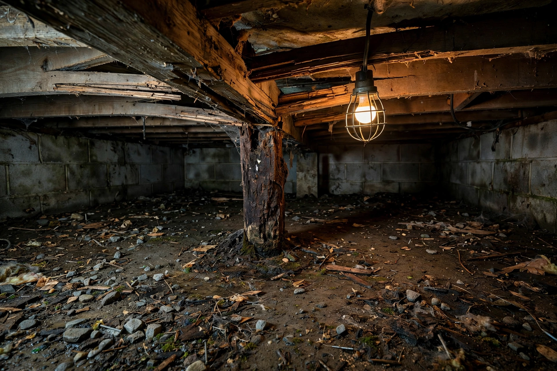 Before photo,  Crawl Space Repair in Melford, by Bowie Foundation Repair Company
