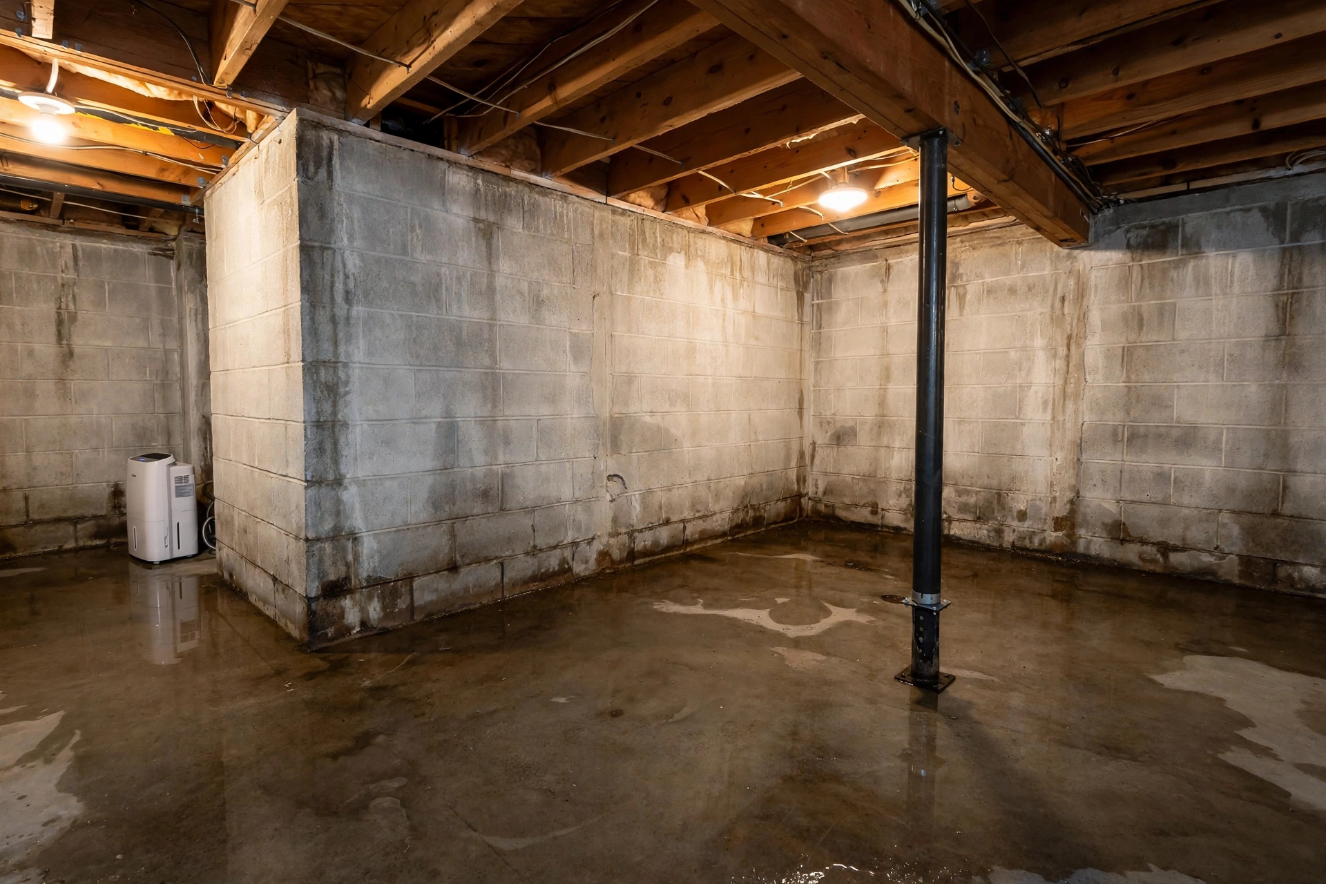 Before photo,  Foundation Waterproofing in Heather Hills, by Bowie Foundation Repair Company