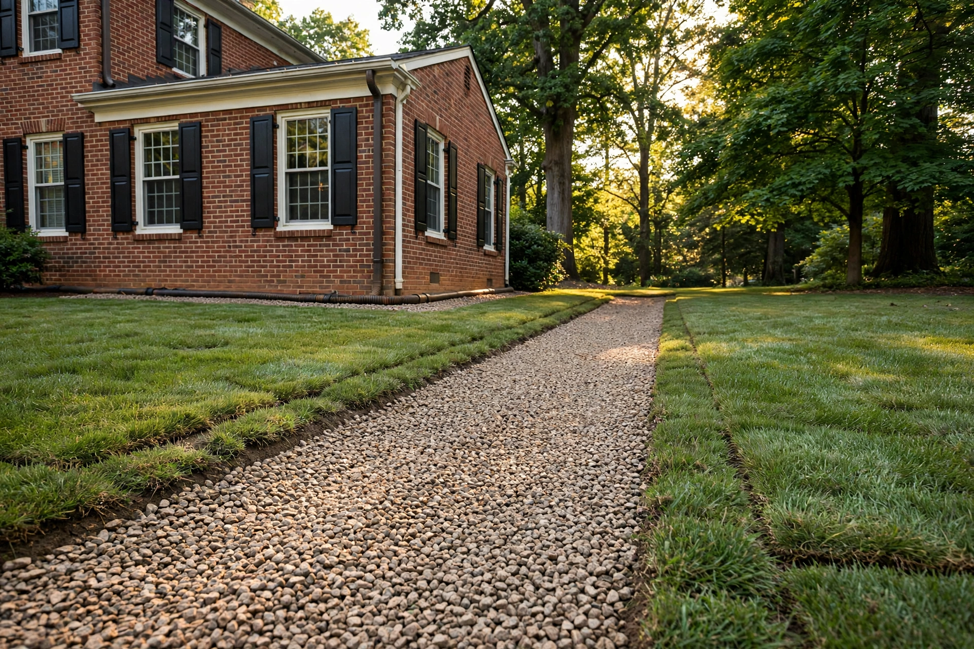 French Drain Installation —  French Drain Installation in Pointer Ridge by Bowie Foundation Repair Company